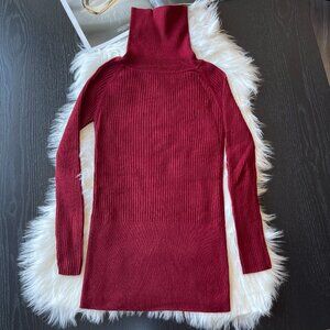 Size XS Turtleneck Red Sweater Mini Dress Price Firm